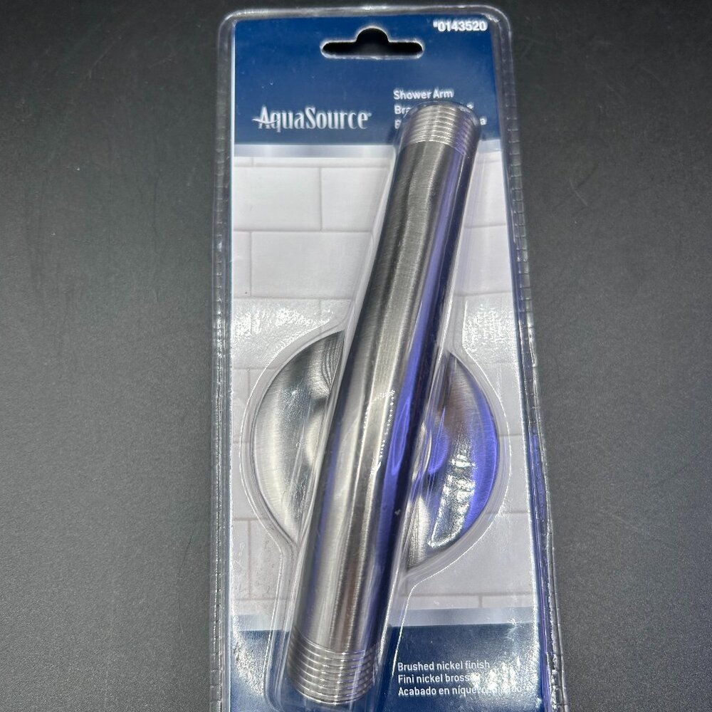 Aqua Source Shower Arm Replacement Brushed Nickel Finish 0143520